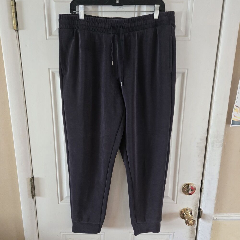 Member's Mark Women's XL Sandwash Jogger Pants Black NWOT Stretchy Soft Modal